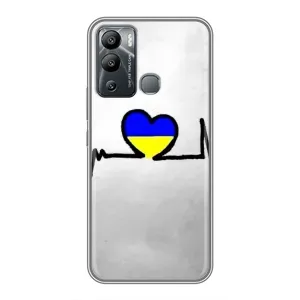 Силиконовый Чехол на Infinix Hot 12i (Я-Украина) (Украинская кардиограмма)