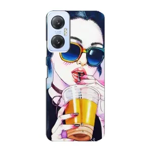 Чехол с картинкой Модные Девчонки Infinix Hot 20 (5G) (Девушка с коктейлем)