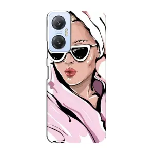 Чехол с картинкой Модные Девчонки Infinix Hot 20 (5G) (Девушка в халате)