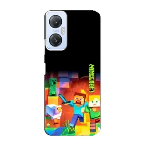 Чехлы для Infinix Hot 20 (5G) (Персонажи Майн Крафт) (Герой Майнкрафт)
