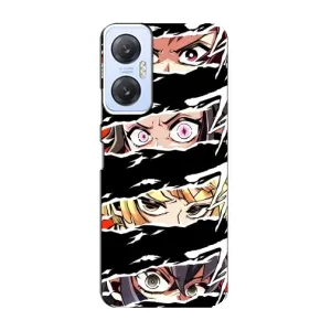 Силиконовые чехлы с глазами Anime для Инфиникс Хот 20 (5G) (Глаза на чорном)