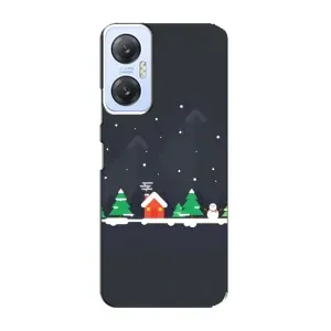 Силиконовый бампер на рождество для Infinix Hot 20 (5G) (Город зимний)