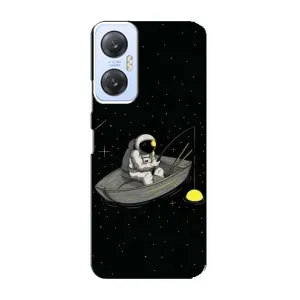 Силиконовый Чехол с принтом "Космонавты" на Infinix Hot 20 (5G) (Космонавт на рыбалке)
