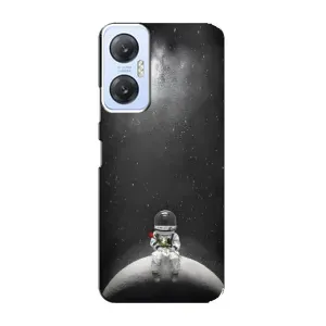 Силиконовый Чехол с принтом "Космонавты" на Infinix Hot 20 (5G) (Космонавт романтик)