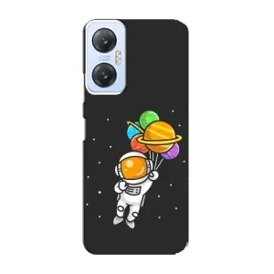 Силиконовый Чехол с принтом "Космонавты" на Infinix Hot 20 (5G) (Космонавт с шариками)
