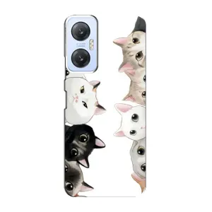 Силиконовый чехол с котиком для Infinix Hot 20 (5G) (Коты)