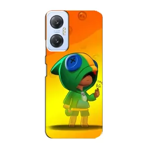 Чехол Бравл Старс для Infinix Hot 20 (5G) (LEON в кофте)