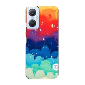 Силиконовый чехол с котиком для Infinix Hot 20 (5G) (Mew)