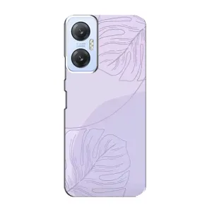Чехол цветочный дизайн для Infinix Hot 20 (5G) (Монстера фиолетовая)