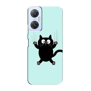 Силиконовый чехол с котиком для Infinix Hot 20 (5G) (Падающий кот)