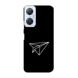 Чехол с картинками на черном фоне для Infinix Hot 20 (5G) (Самолетик)