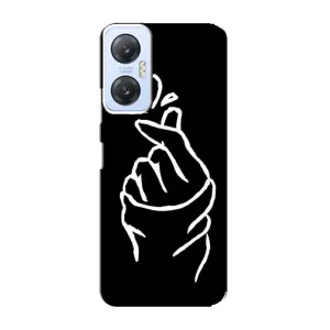 Чехлы (Знак сердечка) на Infinix Hot 20 (5G) (Сердце на черном)