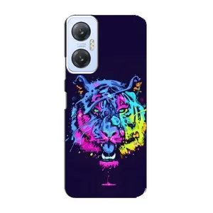 Силиконовый бампер с картинкой животных для Infinix Hot 20 (5G) (Тигр-Арт)