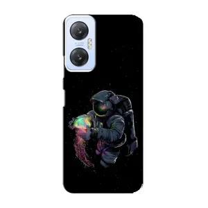Силиконовый Чехол с принтом "Космонавты" на Infinix Hot 20 (5G) (В руках земля)