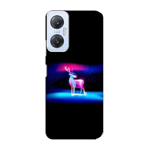 Силиконовый бампер с картинкой животных для Infinix Hot 20 (5G) (Яркий олень)