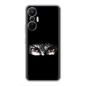 Силиконовые чехлы с глазами Anime для Инфиникс Хот 20 (4G) (Аниме глаза)