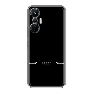 Силиконовый бампер с картинкой машины на Infinix Hot 20 (4G) (Силует Audi)