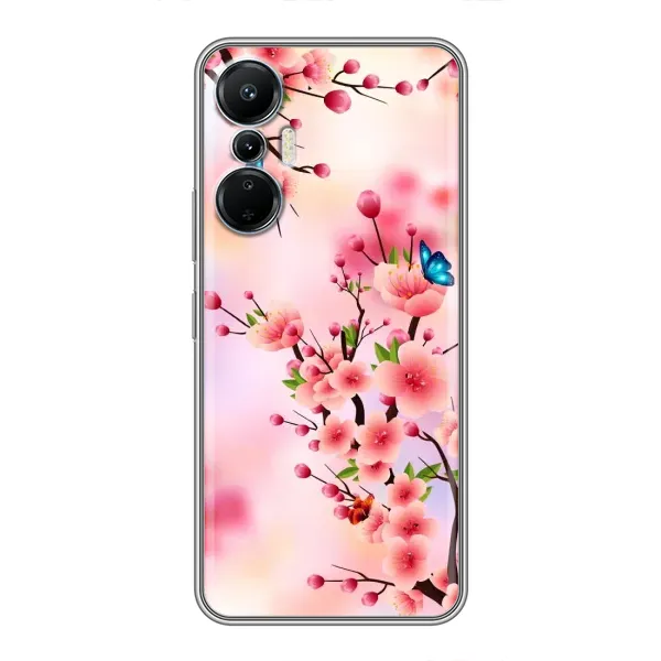 Чехол с рисунком «Бабочки на сакуре» для Infinix Hot 20 (4G) Чехол с рисунком «Бабочки на сакуре» для Infinix Hot 20 (4G)