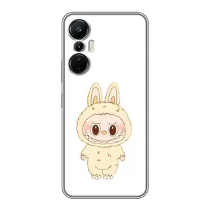 Чехол с принтом Лабубу для Infinix Hot 20 (4G) (Бежевый Лабубу)