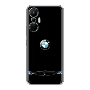 Силиконовый бампер с картинкой машины на Infinix Hot 20 (4G) (Черный BMW)