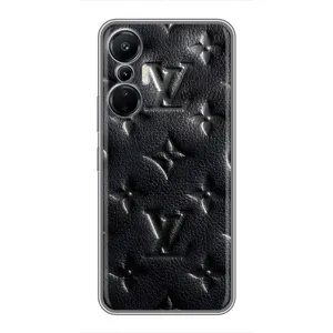 Текстурный Чехол Louis Vuitton для Инфиникс Хот 20 (4G) (Черный ЛВ)