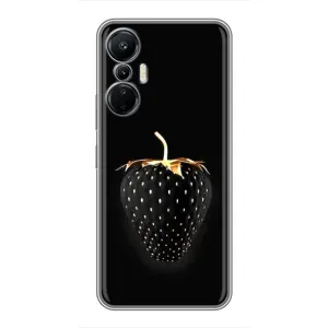 Чехол с изображением вкусной еды для Infinix Hot 20 (4G) (Чёрная клубника)