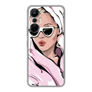 Чохол з картинкою Модні Дівчата Infinix Hot 20 (4G) (Дівчина в халаті)