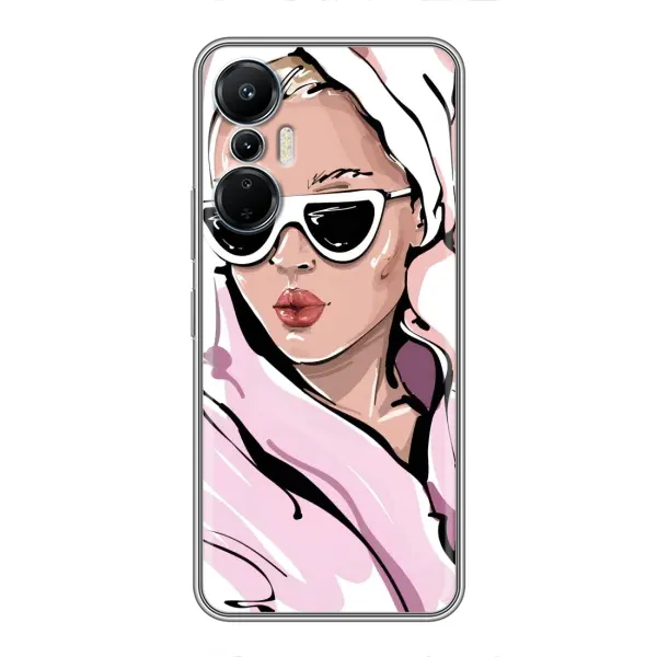 Чехол с рисунком «Девушка в халате» для Infinix Hot 20 (4G)