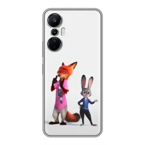 Силіконовий чохол з принтом Зоотрополіс для Infinix Hot 20 (4G) (Джуді і Нік)