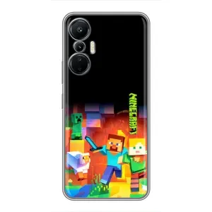 Чохли для Infinix Hot 20 (4G) (Персонажі МайнКрафт) (Герой Майнкрафт)