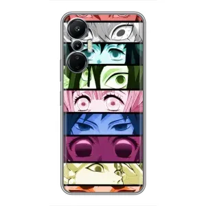 Силиконовые чехлы с глазами Anime для Инфиникс Хот 20 (4G) (Глаза Хашира)