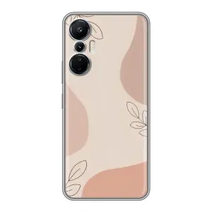 Чохол квітковий дизайн для Infinix Hot 20 (4G) (Кориневий фон)