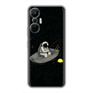 Силіконовый Чохол з принтом "Космонавти" на Infinix Hot 20 (4G) (Космонавт на рибалці)