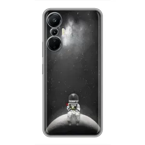 Силіконовый Чохол з принтом "Космонавти" на Infinix Hot 20 (4G) (Космонавт романтик)