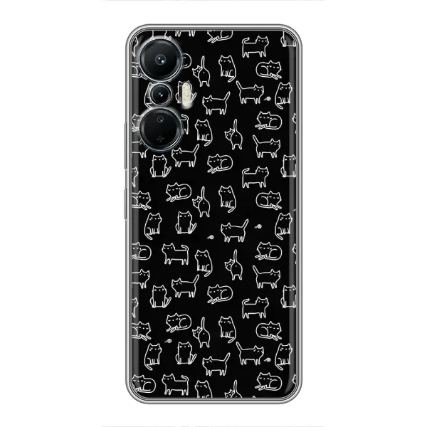 Чехол с рисунком «Котики на черном» для Infinix Hot 20 (4G) Чехол с рисунком «Котики на черном» для Infinix Hot 20 (4G)