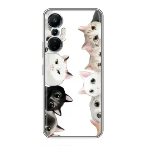 Силиконовый чехол с котиком для Infinix Hot 20 (4G) (Коты)