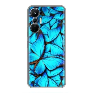 Силиконовый бампер с картинкой животных для Infinix Hot 20 (4G) (Крылья бабочек)