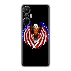 Чохол Прапор USA для Infinix Hot 20 (4G) (Крила США)