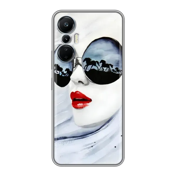 Чехол с рисунком «Любительница коней» для Infinix Hot 20 (4G)