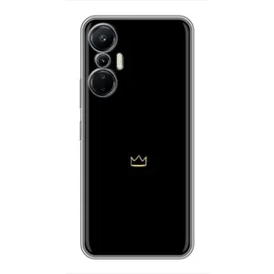 Чохол (Корона на чорному фоні) для Інфінікс ХОТ 20 (4G) (Міні корона)