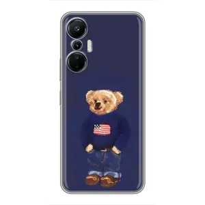 Чехлы Мишка Тедди для Инфиникс Хот 20 (4G) (Мишка USA)