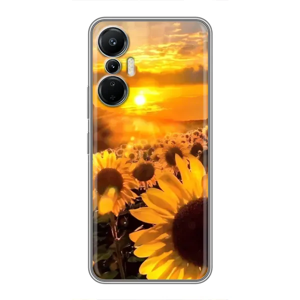 Чехол с рисунком «поле подсолнухов» для Infinix Hot 20 (4G)