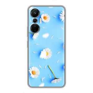 Чохол з Квітами для Infinix Hot 20 (4G) (ромашки на блакитному)