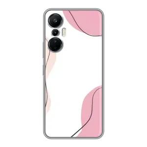Чохол квітковий дизайн для Infinix Hot 20 (4G) (Рожевий фон)