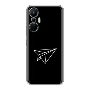 Чохол з картинками на чорному фоні для Infinix Hot 20 (4G) (Літак)