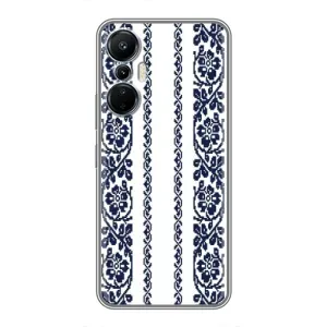 Силіконовый Чохол на Infinix Hot 20 (4G) з картинкой Вишиванки (Синя вишиванка)