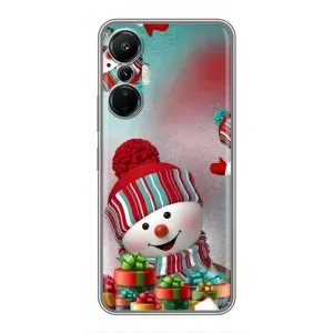 Чехлы на Новый Год Infinix Hot 20 (4G) (Снеговик в шапке)