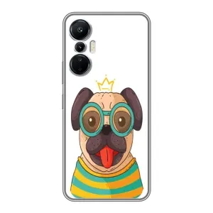 Бампер для Infinix Hot 20 (4G) с картинкой "Песики" (Собака Король)
