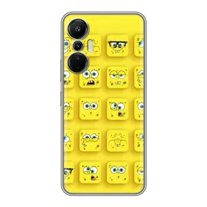 Силиконовый чехол Спанч Боб на Инфиникс Хот 20 (4G) (Спанч-БОБ)