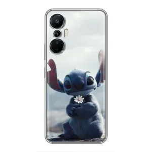Чохол з малюнком Стіч для Infinix Hot 20 (4G) (Стіч з квіткою)